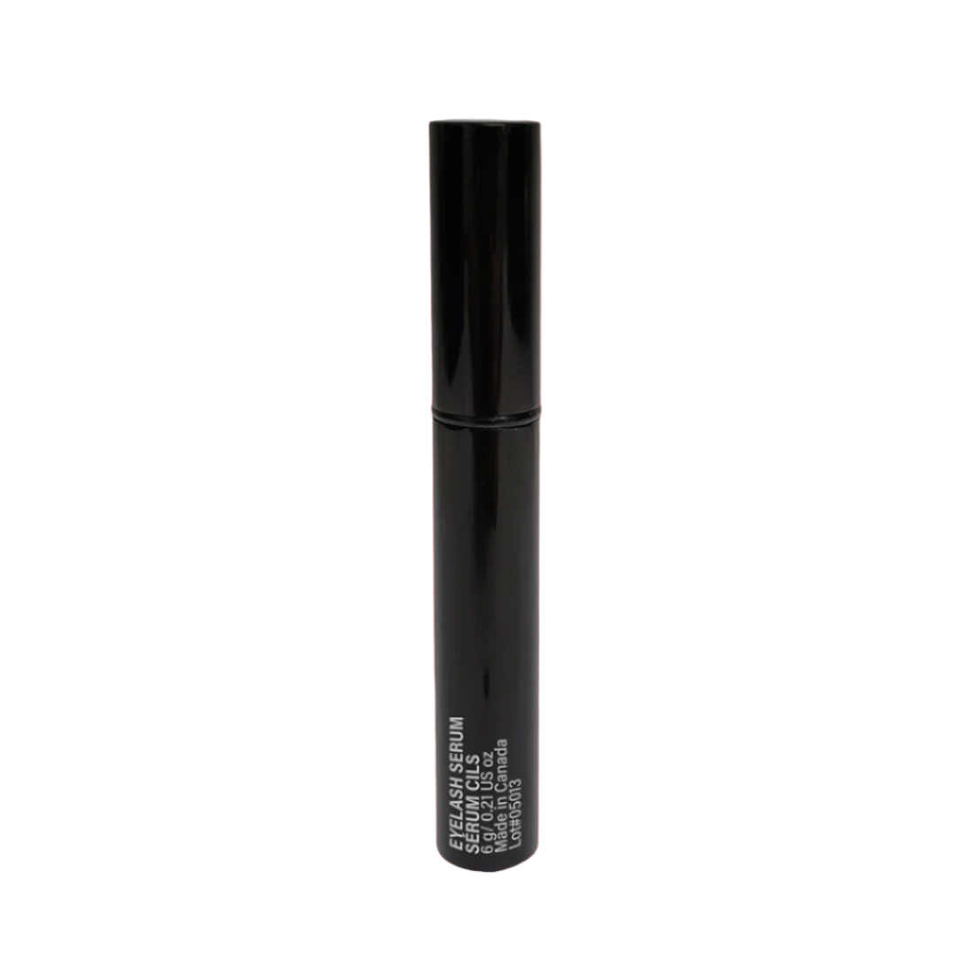 Black serum bottle on a white background