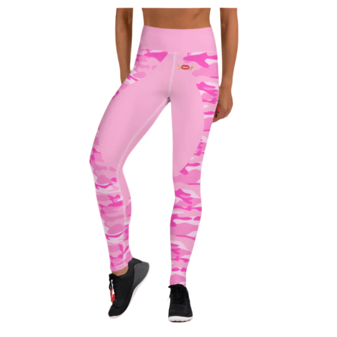 Womens pink 2025 camo leggings