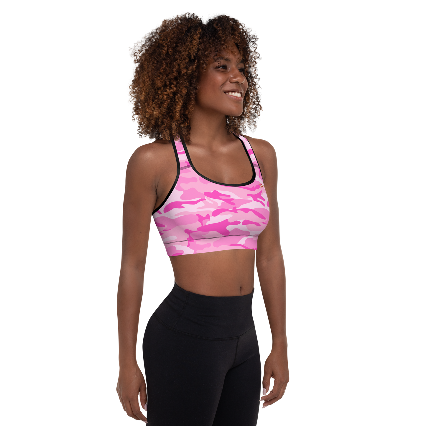 GRL Pink Camo Sports Bra