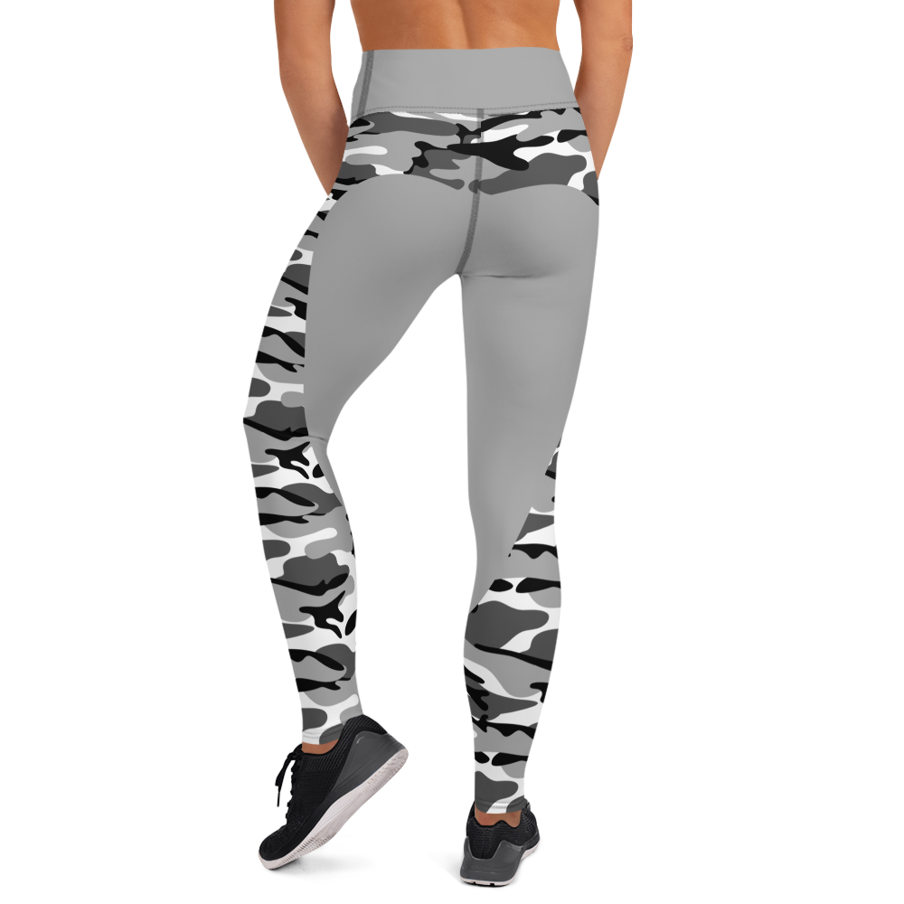 GRL Grey with Camo Yoga Leggings