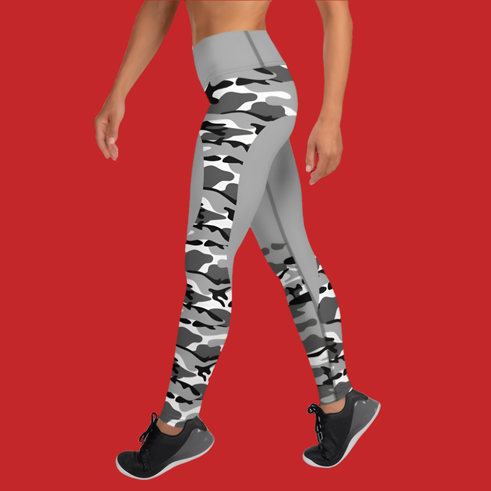 GRL Grey with Camo Yoga Leggings