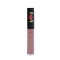 Lip gloss tube with black cap on white background