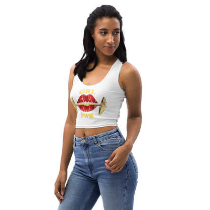 Gold Gym Ready Lips Crop Top