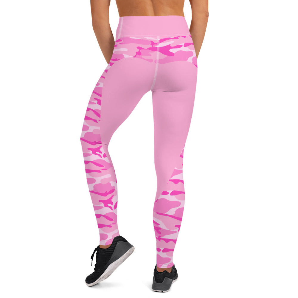 GRL Pink with Camo Yoga Leggings –