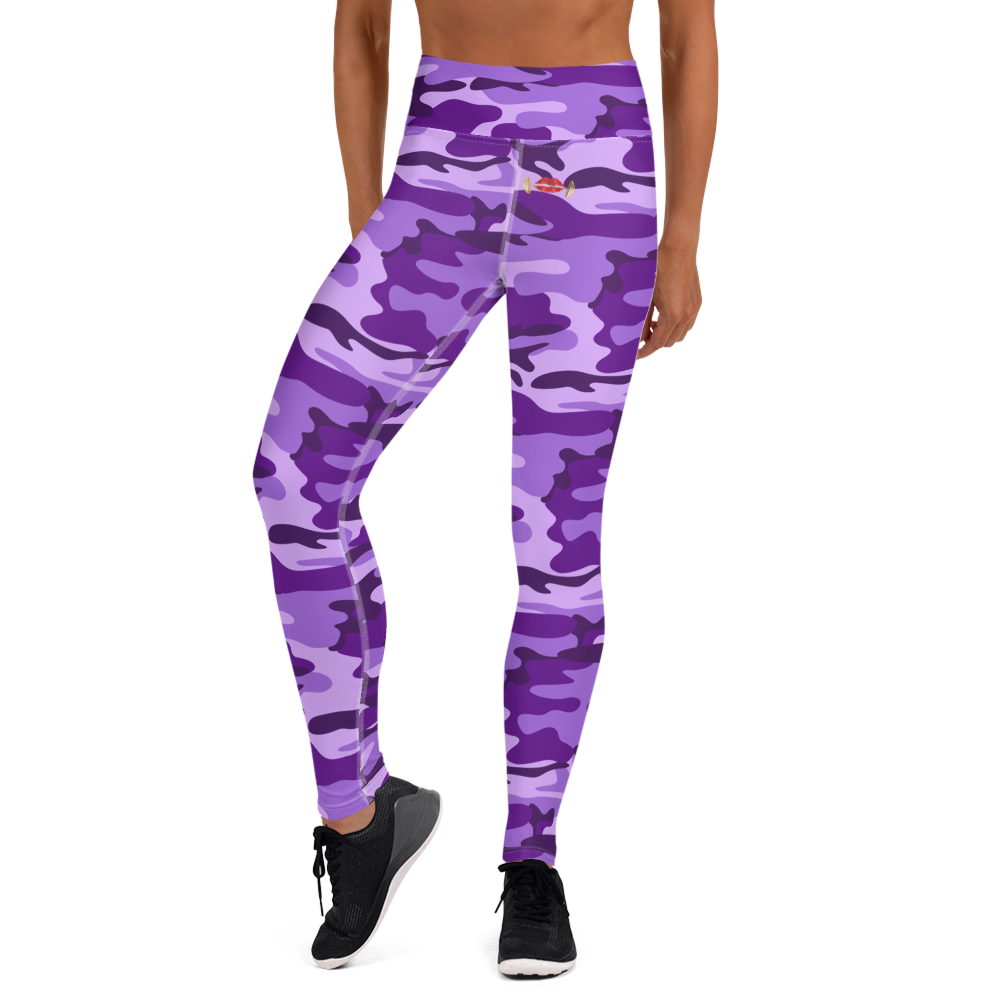 GRL Purple Camo Yoga Leggings