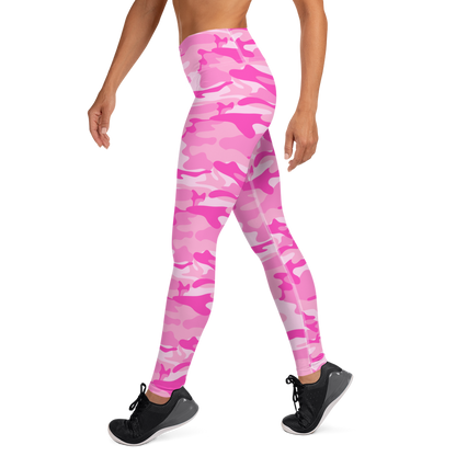 GRL Pink Camo Yoga Leggings