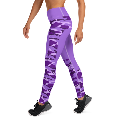 GRL Purple with Camo Yoga Leggings