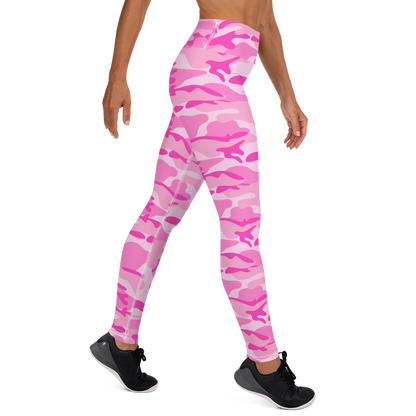 GRL Pink Camo Yoga Leggings