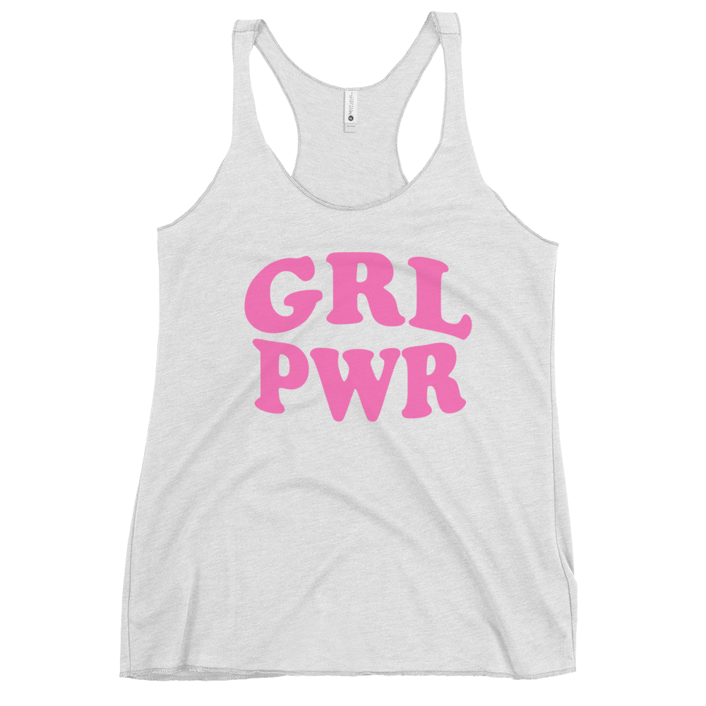 Pink GRL PWR Racerback Tank Top