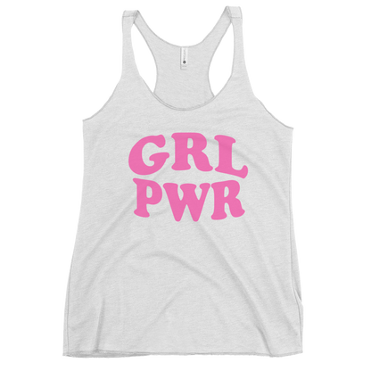 Pink GRL PWR Racerback Tank Top