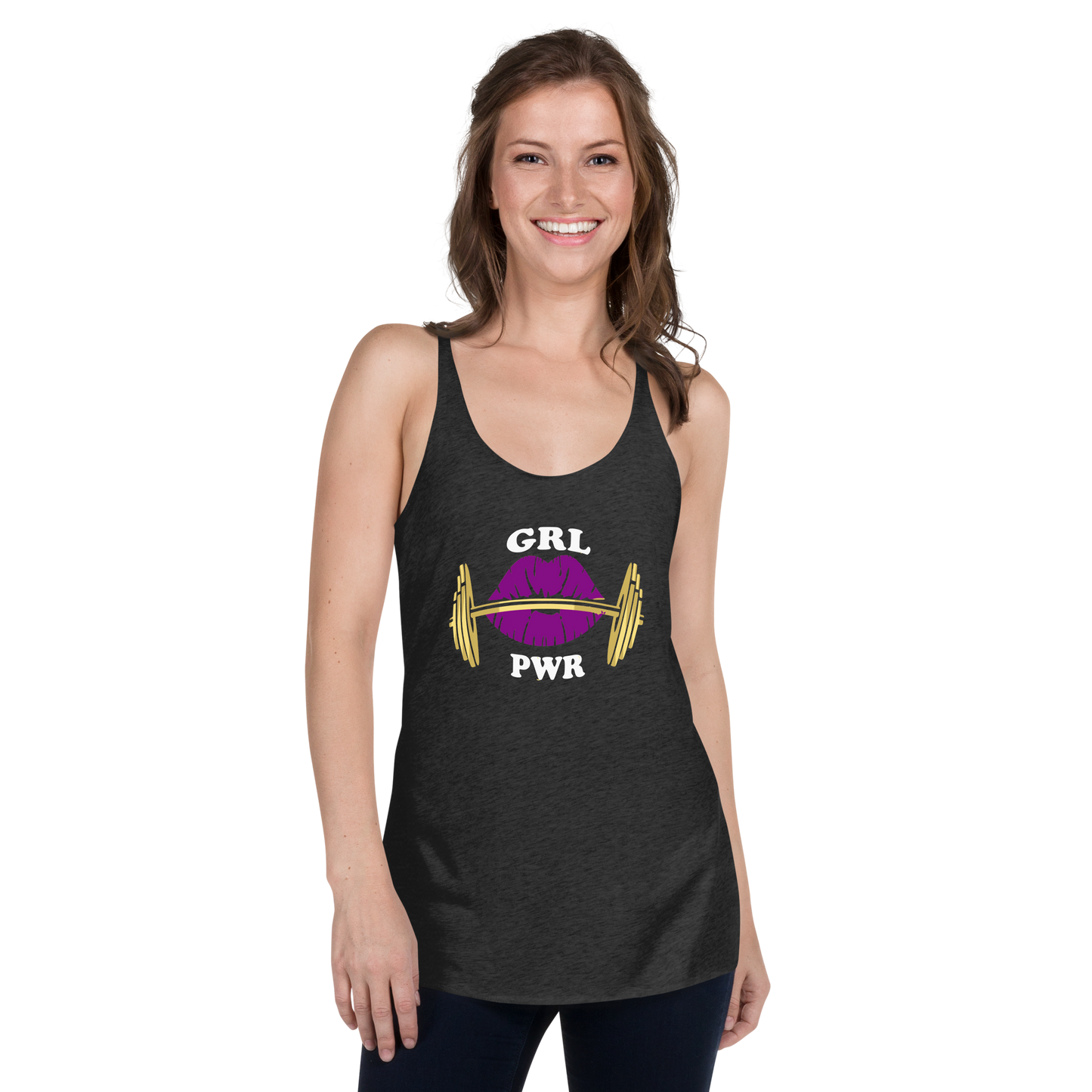 Purple Lips Girl Power Tank Top