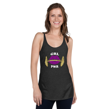 Purple Lips Girl Power Tank Top
