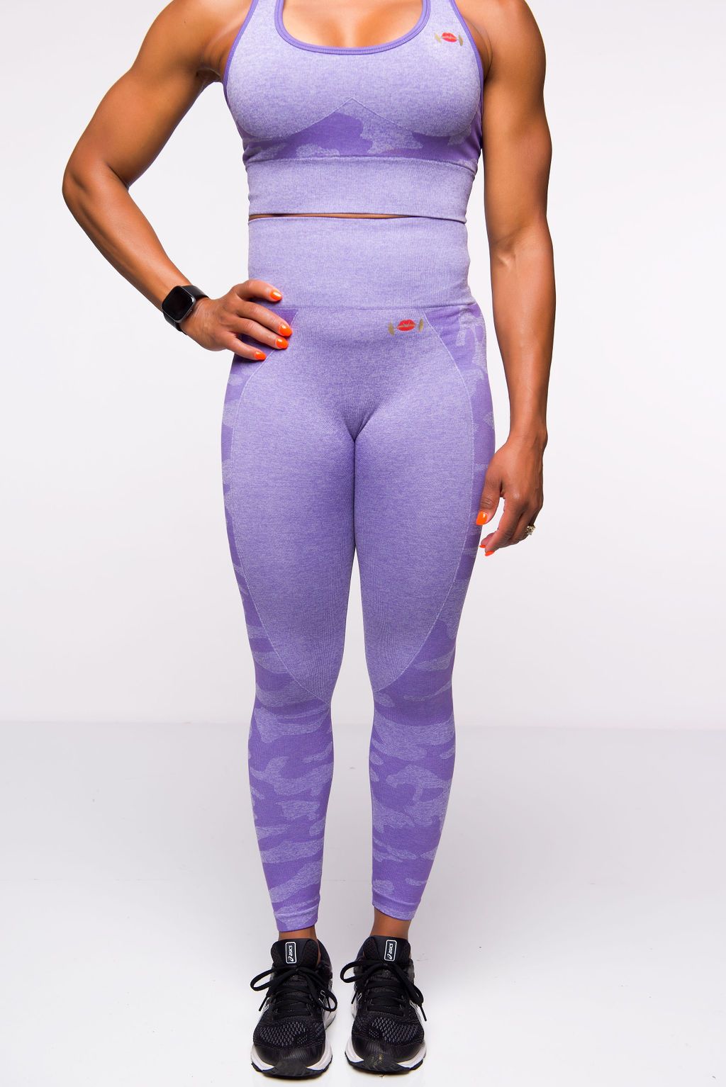 Gym Ready Lips Camouflage Sports Bra | Gym Ready Lips