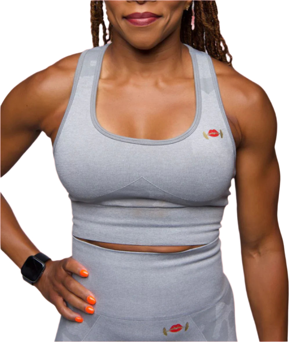Gym Ready Lips Camouflage Sports Bra | Gym Ready Lips